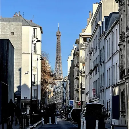 Daire Eiffel Tour Cosy Chesterfield Paris